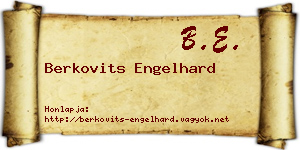 Berkovits Engelhard névjegykártya